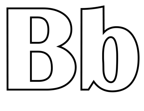 Classic Letter B Coloring Page